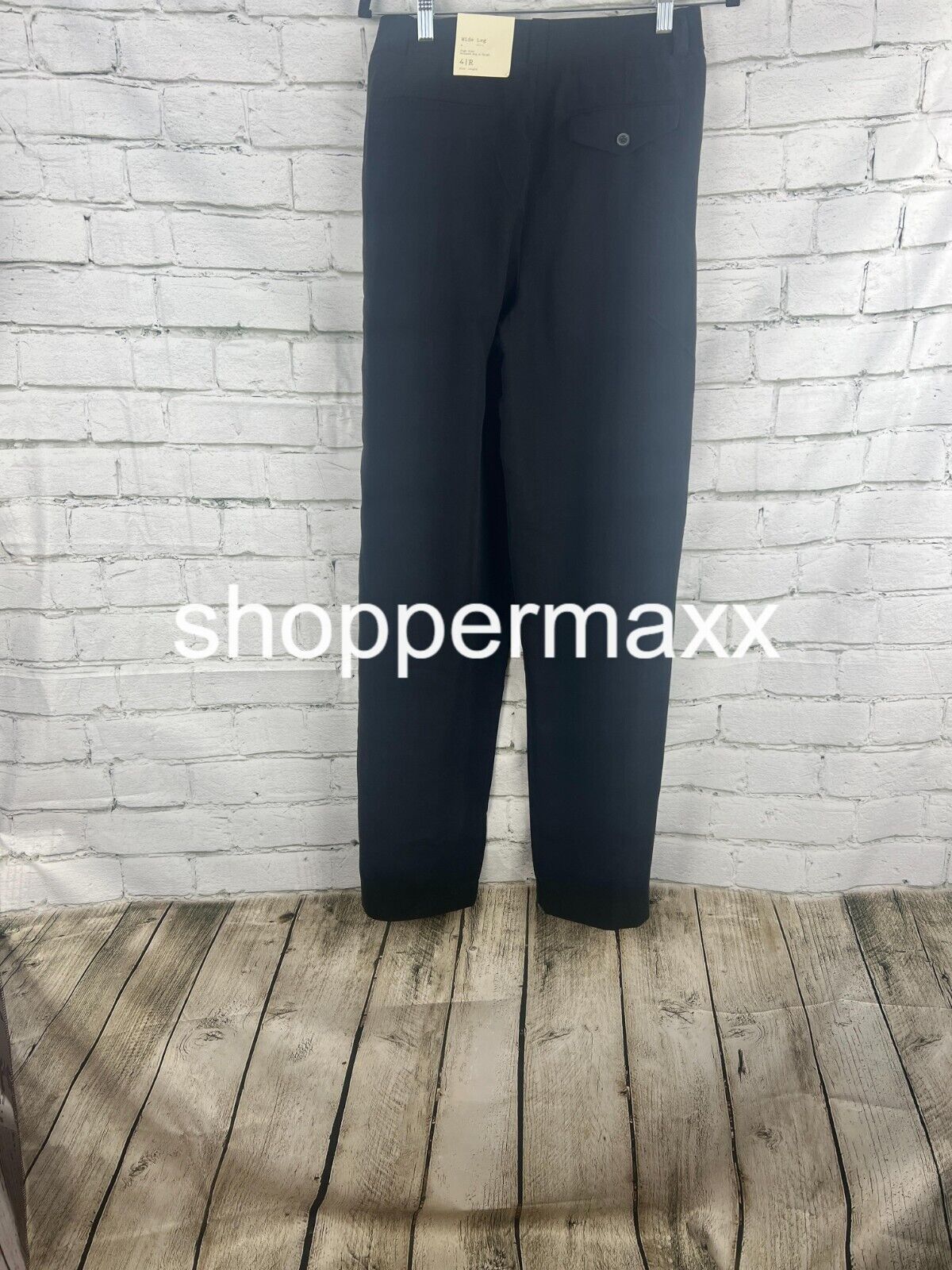 Women's High-Rise Relaxed Fit Full Length Baggy Wide Leg Trousers - A New Day 4R
