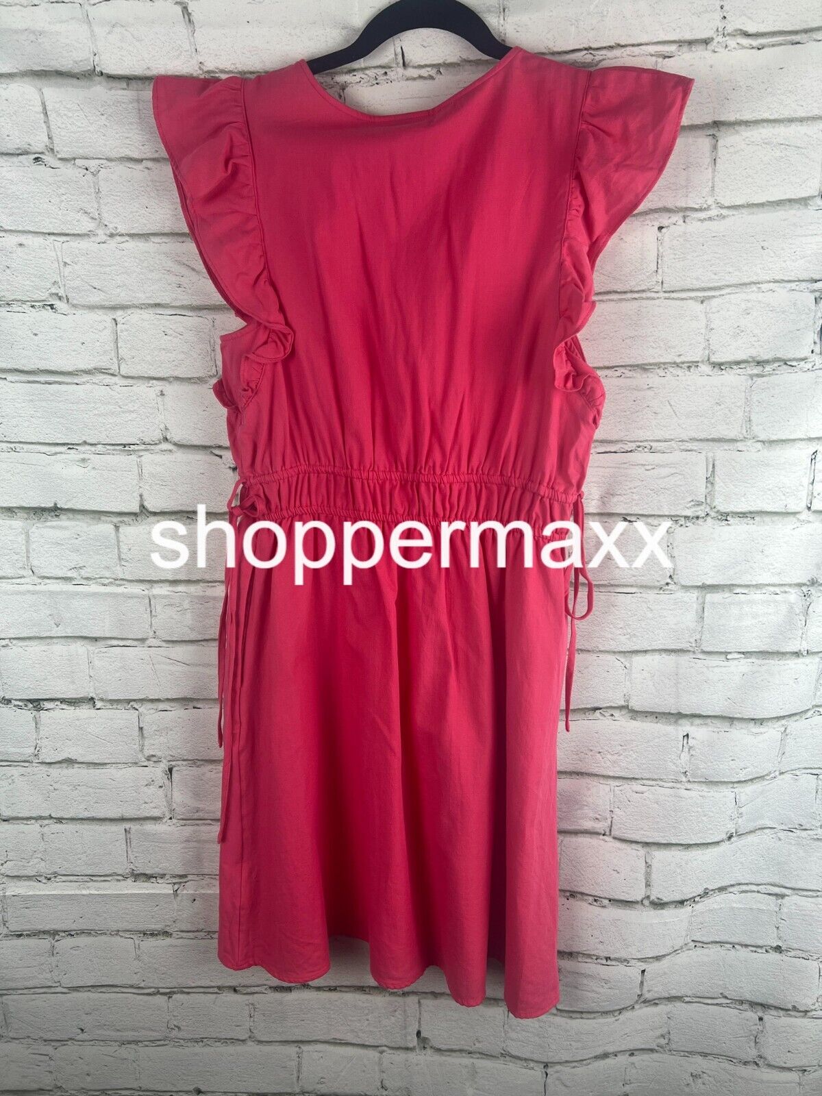Women's Flutter Short Sleeve Dress - Universal Thread Full Bloom Pink Small