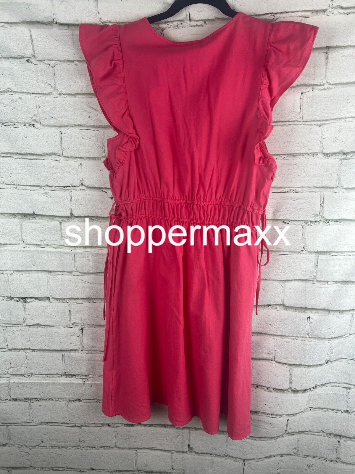 Women's Flutter Short Sleeve Dress - Universal Thread Full Bloom Pink Small