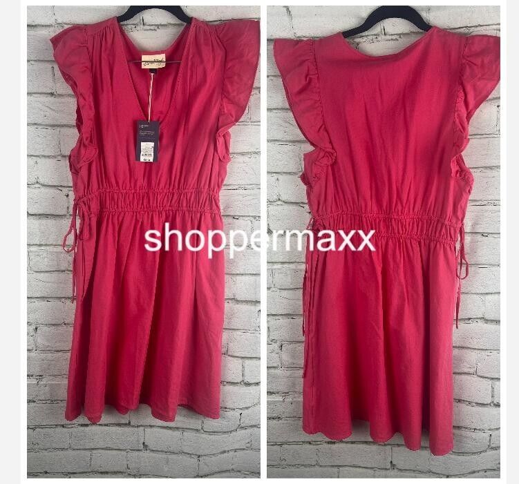 Women's Flutter Short Sleeve Dress - Universal Thread Full Bloom Pink Small