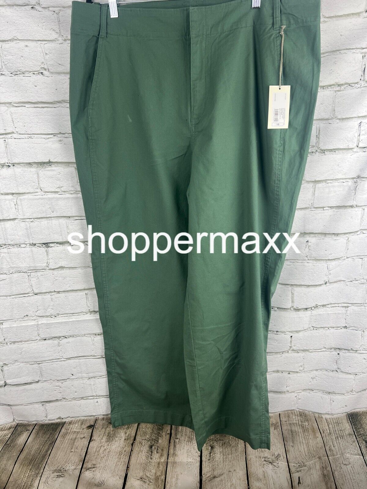 A New Day Women's Mid-Rise Relaxed Straight Leg Chino Pants -Olive 18
