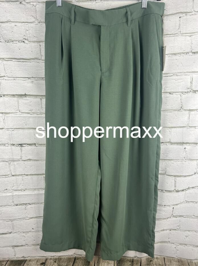 A New Day Women's High-Rise Wide Leg Fluid Pants - 14S Teal