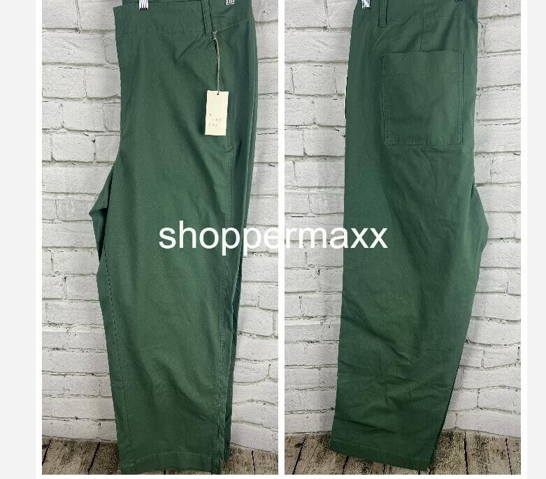 A New Day Women's Mid-Rise Relaxed Straight Leg Chino Pants -Olive 18