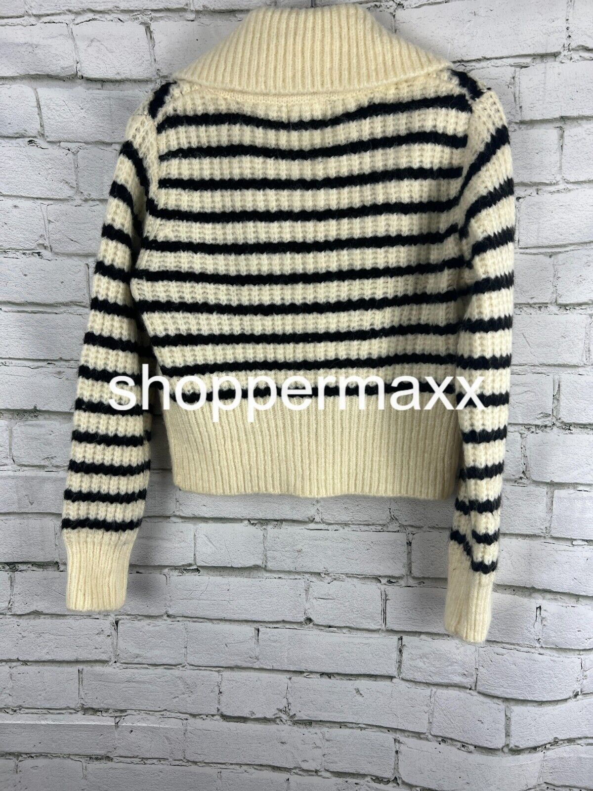 Women's Zip-Up Cardigan - Universal Thread, White/Black, Size Small