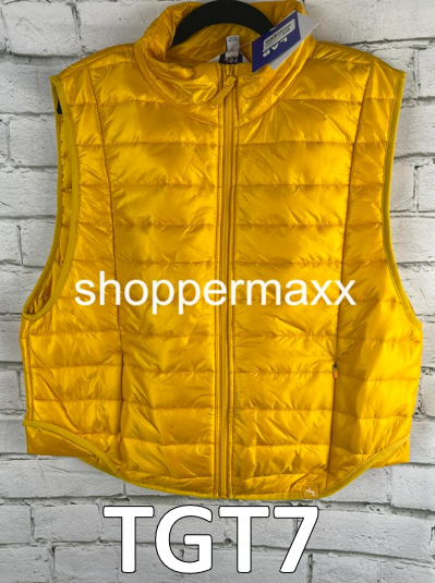 Women's Quilted Puffer Vest - JoyLab, Yellow, Size Large