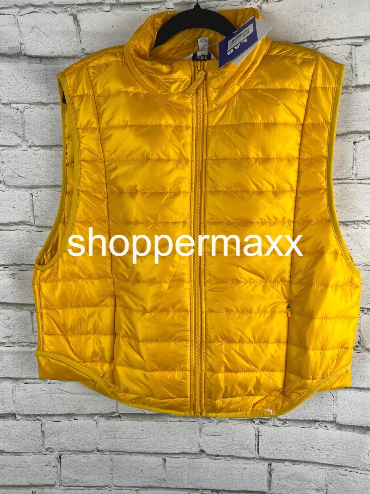 Women's Quilted Puffer Vest - JoyLab, Yellow, Size Large