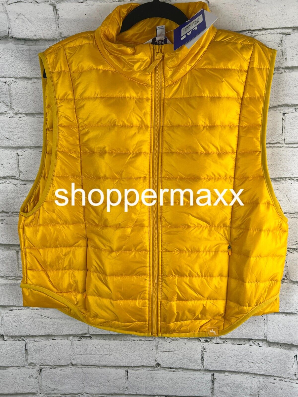 Women's Quilted Puffer Vest - JoyLab, Yellow, Size Large