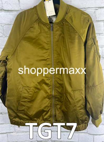 Women's Oversized Bomber Jacket - A New Day, Green, Size Small