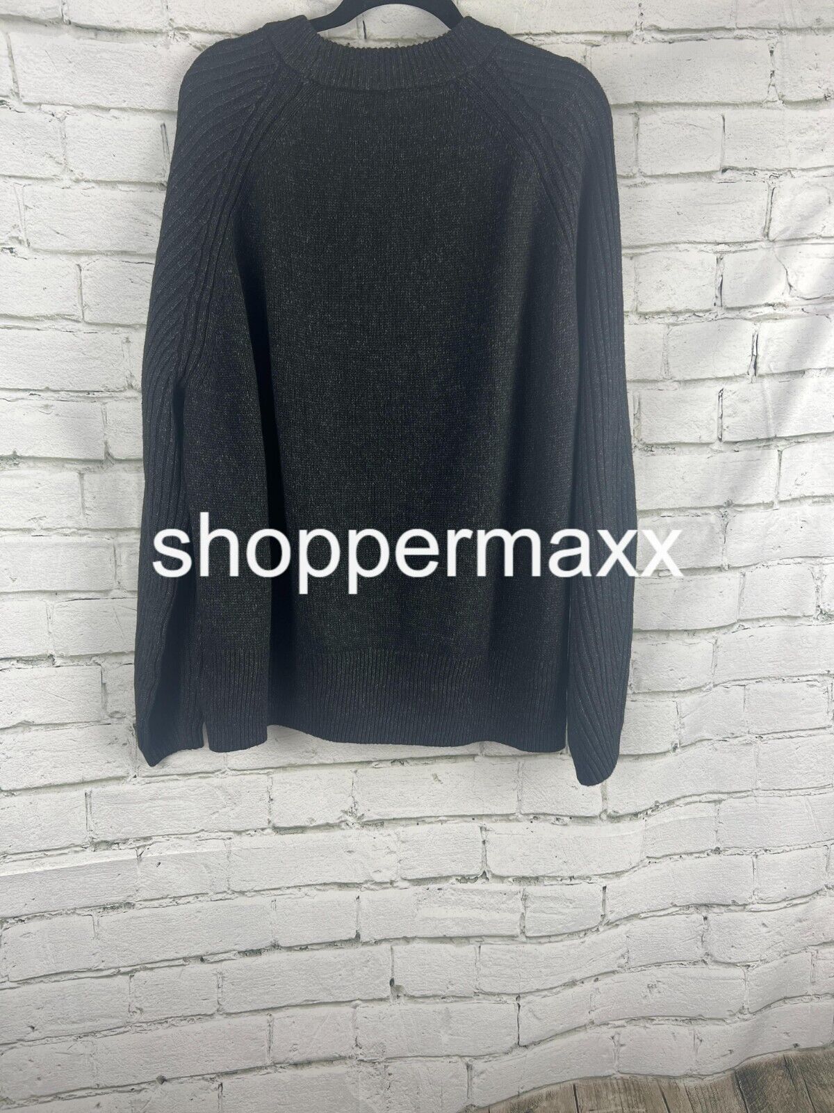 Women's Crewneck Sweater - Ava & Viv, Black, Size XXL