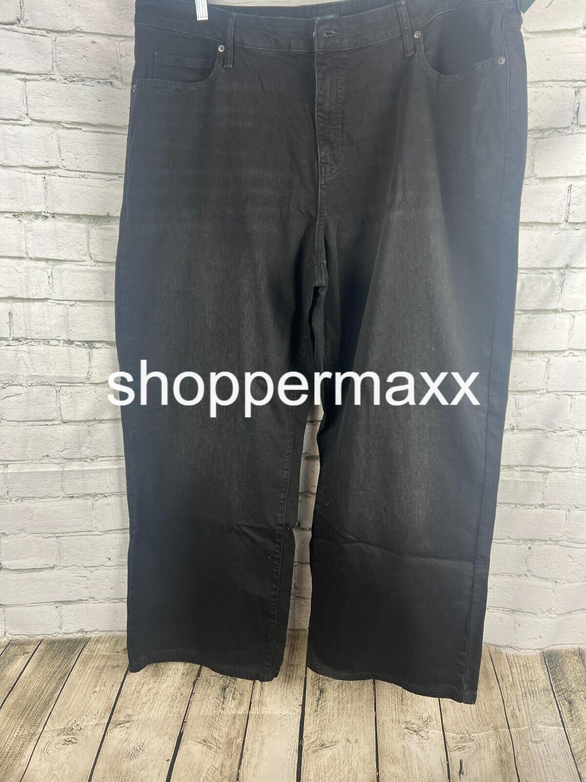 Women's Super-High Rise Wide Leg Baggy Jeans - Wild Fable, Black Wash, Size 22