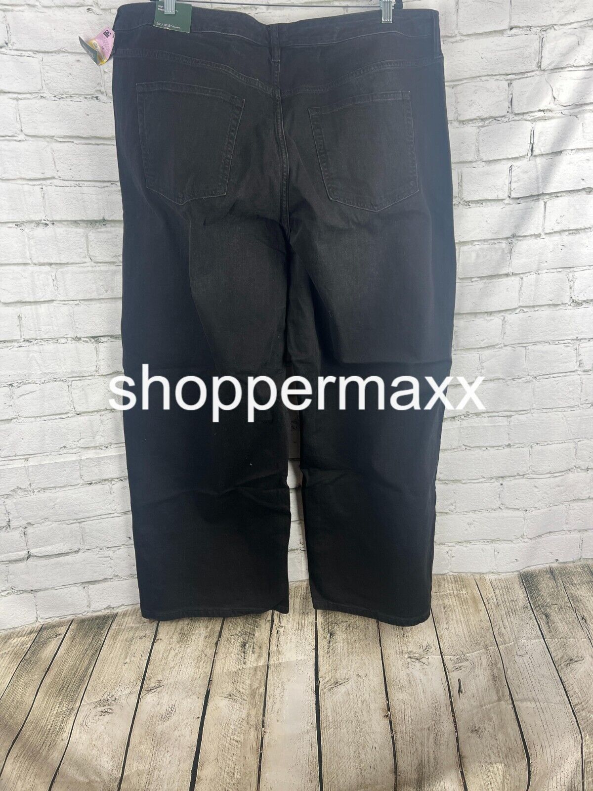 Women's Super-High Rise Wide Leg Baggy Jeans - Wild Fable, Black Wash, Size 22