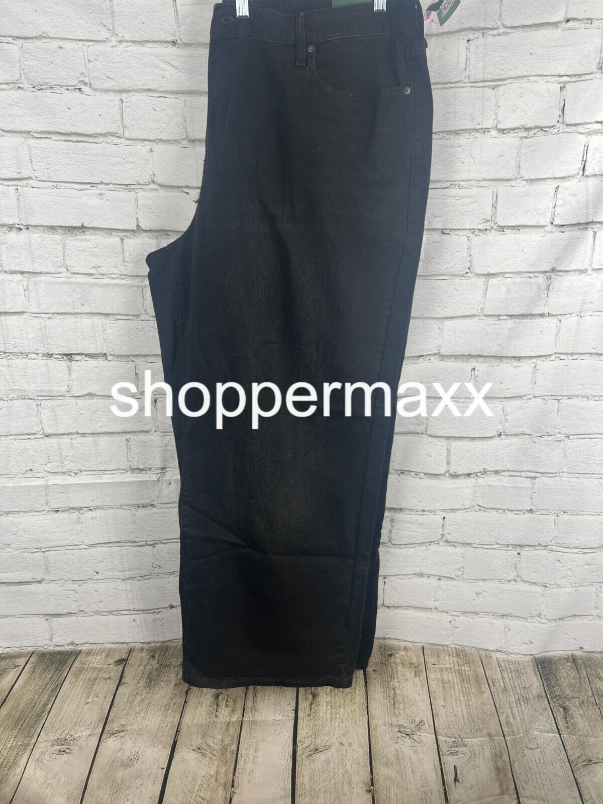 Women's Super-High Rise Wide Leg Baggy Jeans - Wild Fable, Black Wash, Size 22