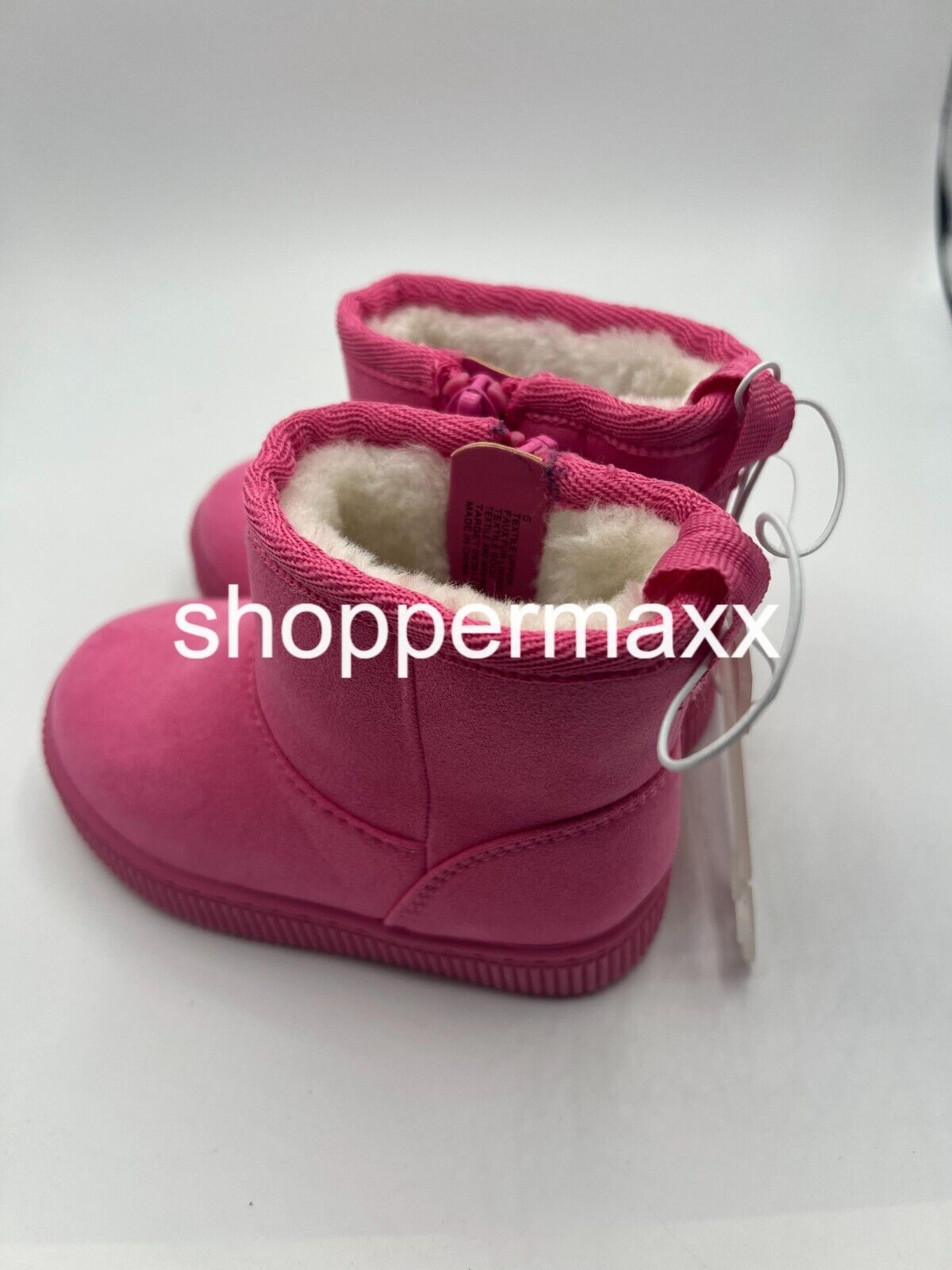 Toddler Arlo Zipper Shearling Style Boots - Cat & Jack, PINK, Size 5