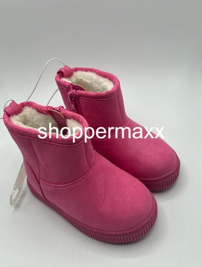 Toddler Arlo Zipper Shearling Style Boots - Cat & Jack, PINK, Size 5