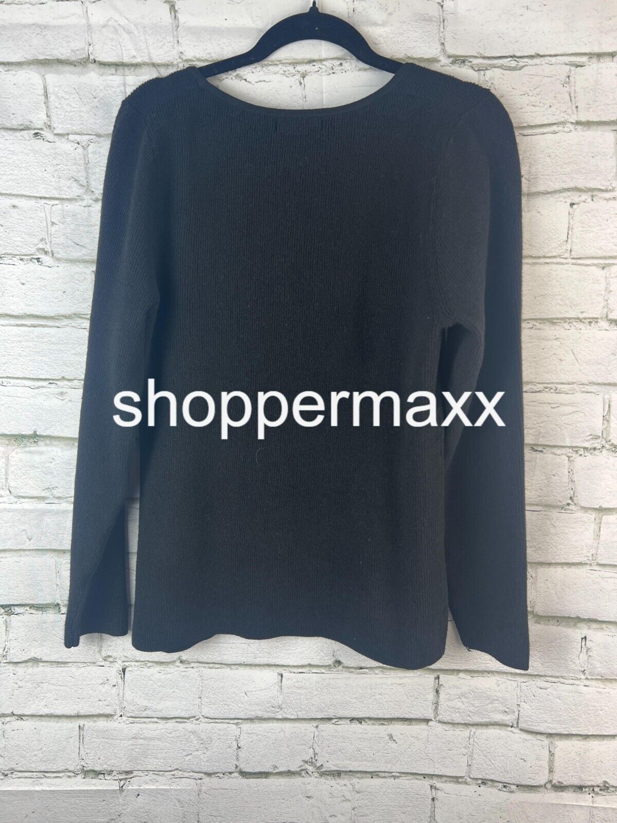 Women's Square Neck Pullover Sweater - Ava & Viv, Black, Size XX-Large