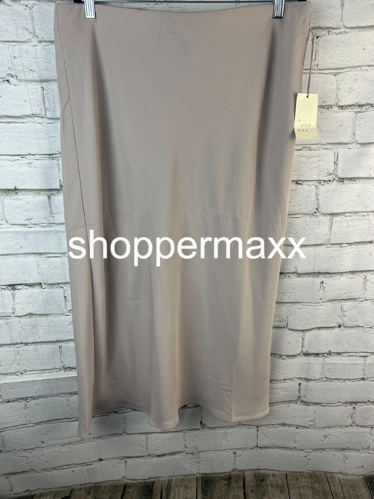Women's Midi A-Line Slip Skirt - A New Day, Mauve, Size X-Large