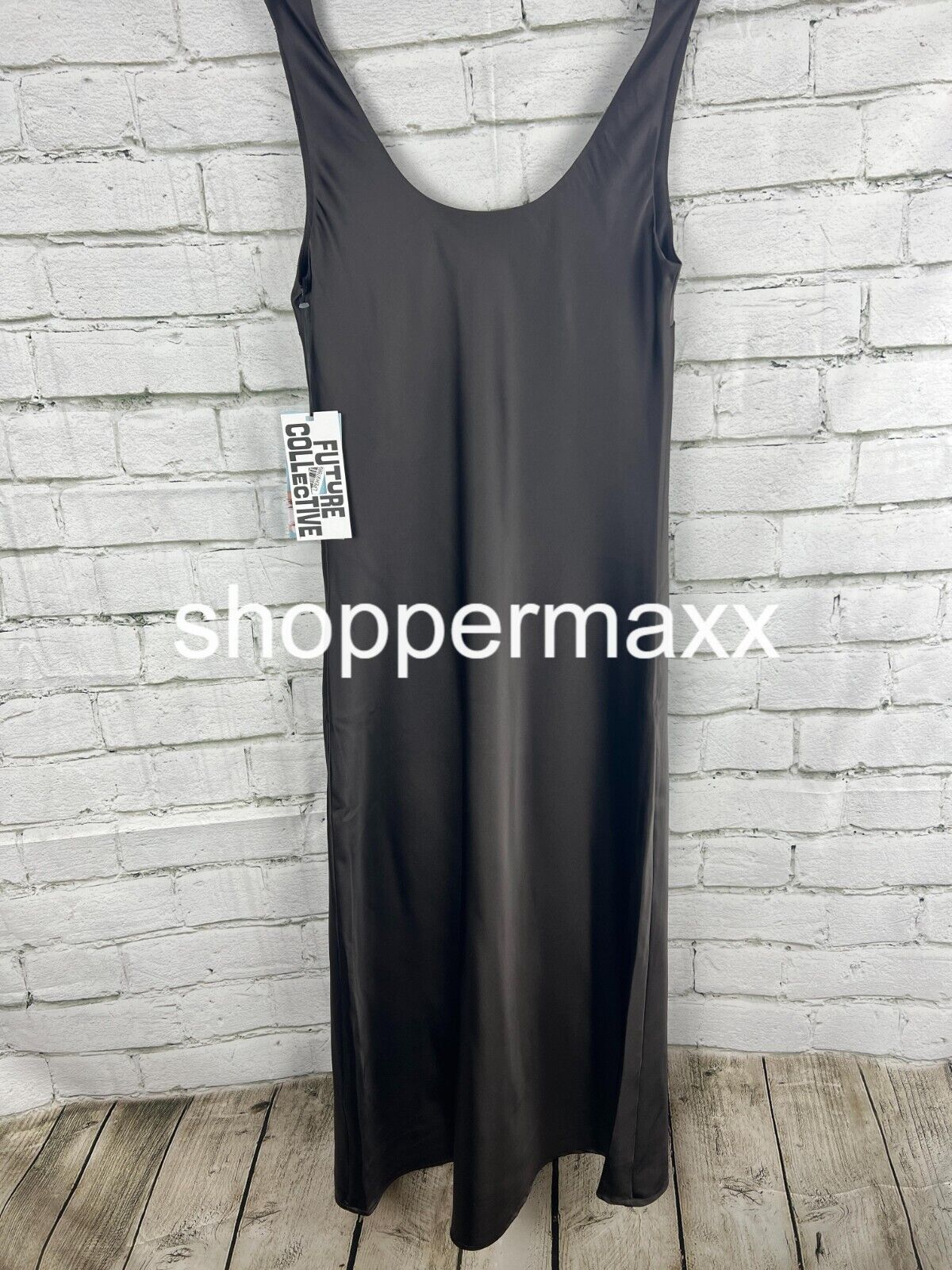 Women's Scoop Neck Strappy Midi Slip Dress-Future Collective, Reese Blutstein, S
