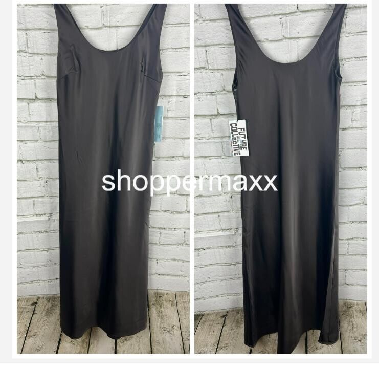Women's Scoop Neck Strappy Midi Slip Dress-Future Collective, Reese Blutstein, S