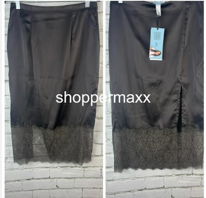 Women' Lace Midi Slip Skirt-Future Collective with Reese Blutstein, Dark Gray, 6