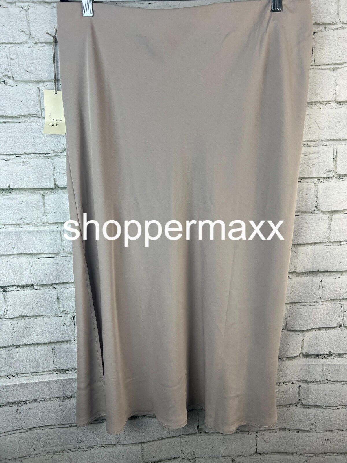 Women's Midi A-Line Slip Skirt - A New Day, Mauve, Size X-Large