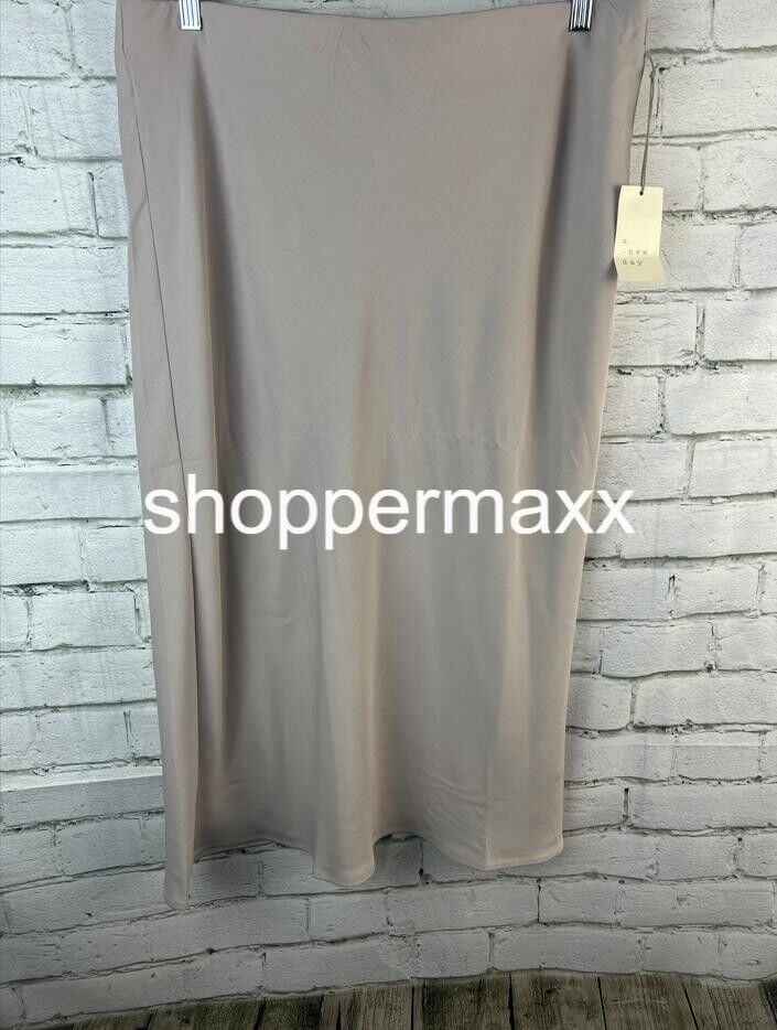 Women's Midi A-Line Slip Skirt - A New Day, Mauve, Size X-Large