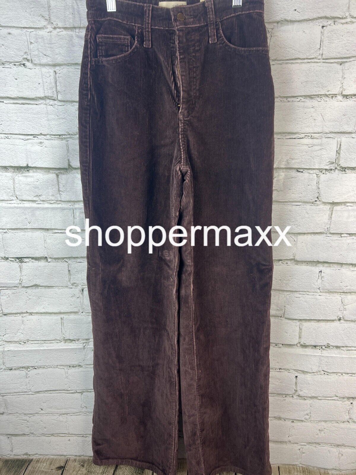 WOMEN'S HIGH-RISE CORDUROY WIDE LEG JEANS - UNIVERSAL THREAD, BROWN, SIZE 2