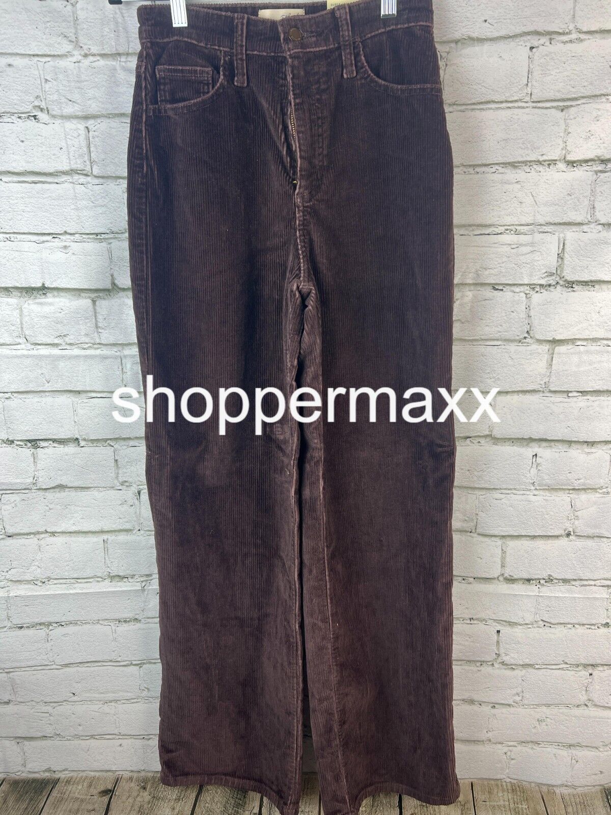 WOMEN'S HIGH-RISE CORDUROY WIDE LEG JEANS - UNIVERSAL THREAD, BROWN, SIZE 2