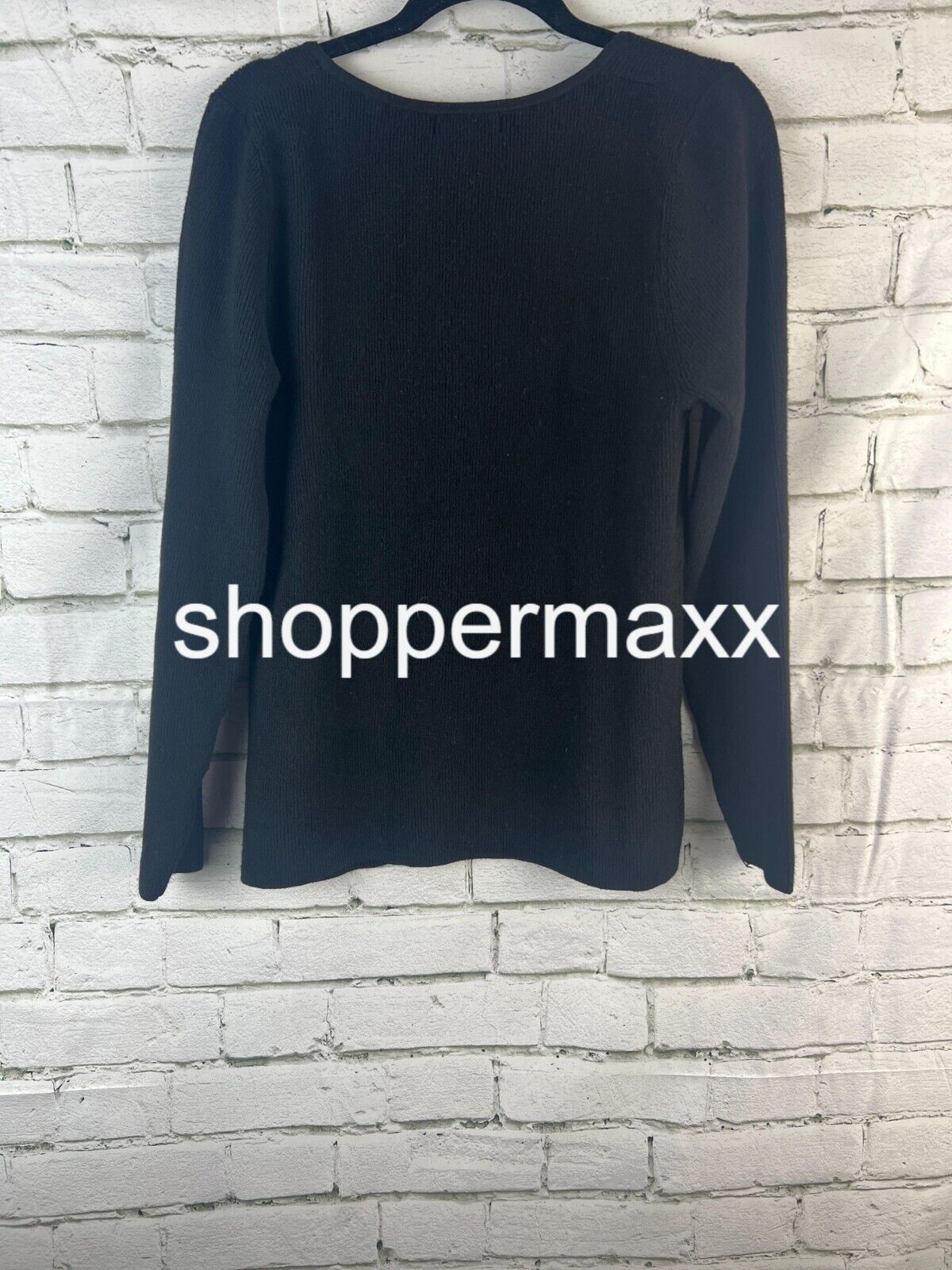 Women's Square Neck Pullover Sweater - Ava & Viv, Black, Size XX-Large