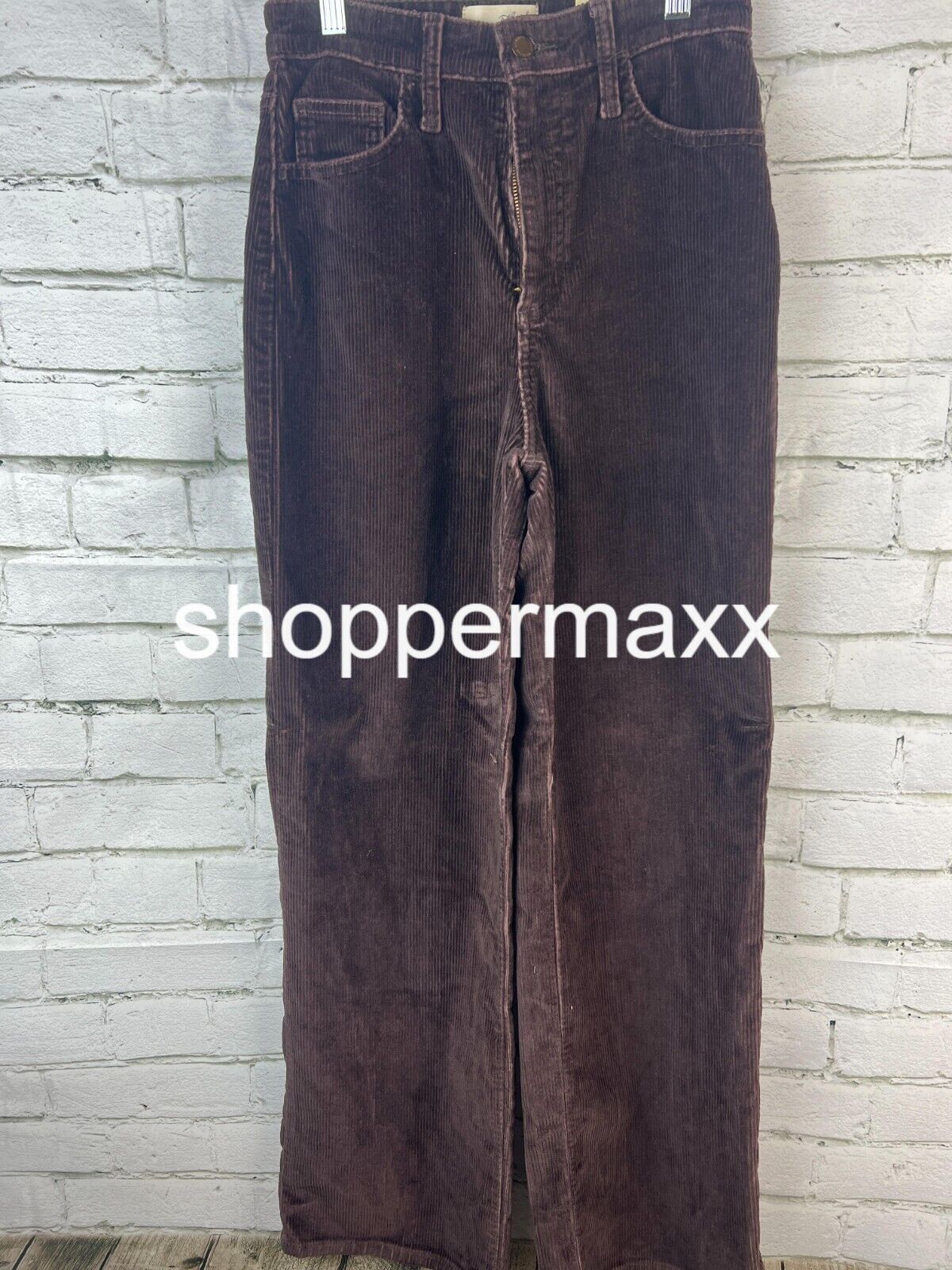 WOMEN'S HIGH-RISE CORDUROY WIDE LEG JEANS - UNIVERSAL THREAD, BROWN, SIZE 2