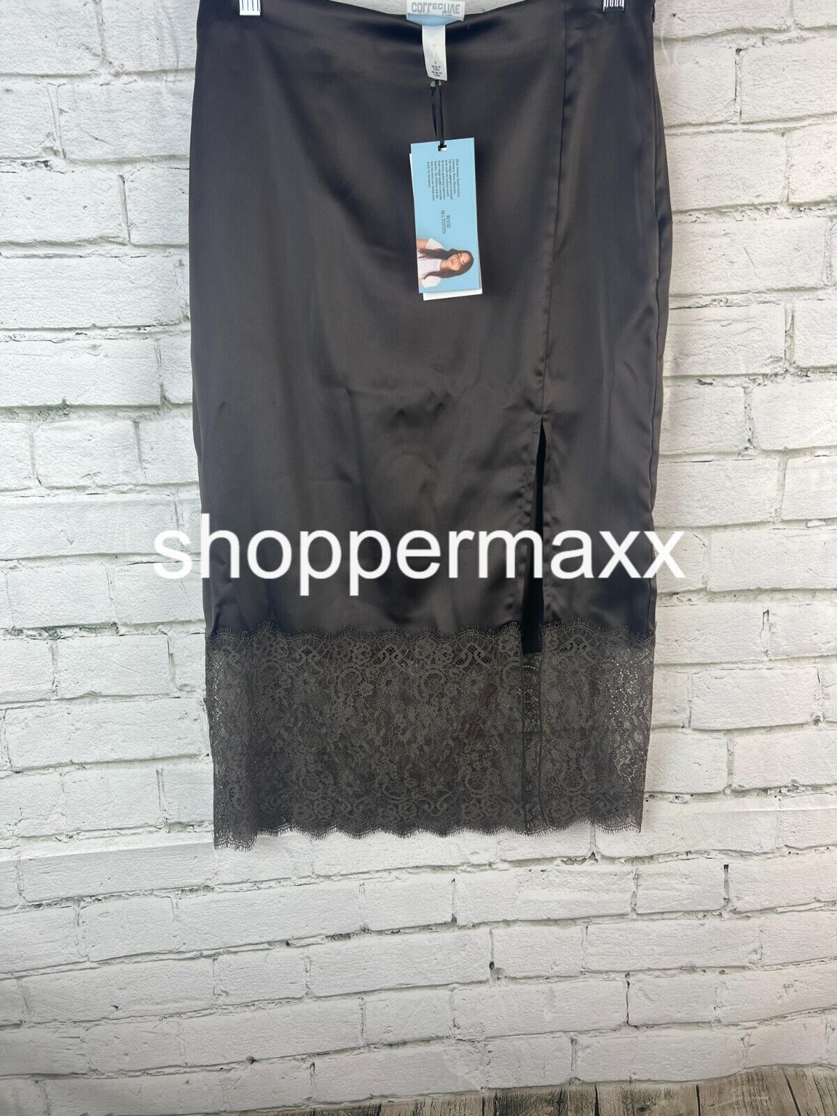 Women' Lace Midi Slip Skirt-Future Collective with Reese Blutstein, Dark Gray, 6