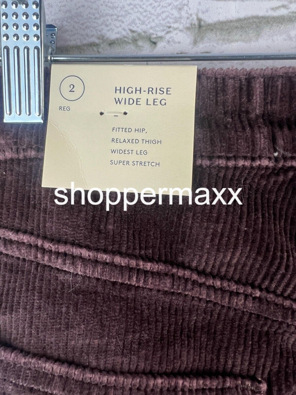 WOMEN'S HIGH-RISE CORDUROY WIDE LEG JEANS - UNIVERSAL THREAD, BROWN, SIZE 2
