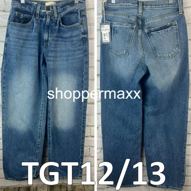 WOMEN'S MID-RISE 90'S BAGGY JEANS- UNIVERSAL THREAD, BLUE- MEDIUM WASH, 00 SHORT