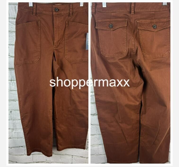 Women's High-Rise Barrel Leg Pants - Universal Thread, Brown, Size 8S