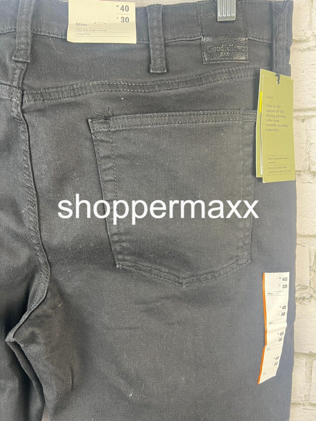 Men's Slim Fit Jeans - Goodfellow & Co, BLACK, Size 40Wx30L