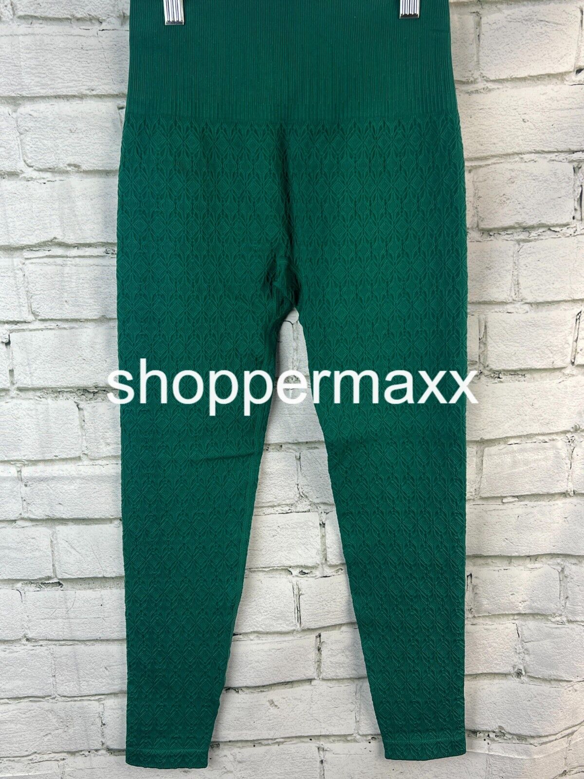 Women's High-Rise Textured Seamless 7/8 Leggings- JoyLab, Dark Green, Size Small