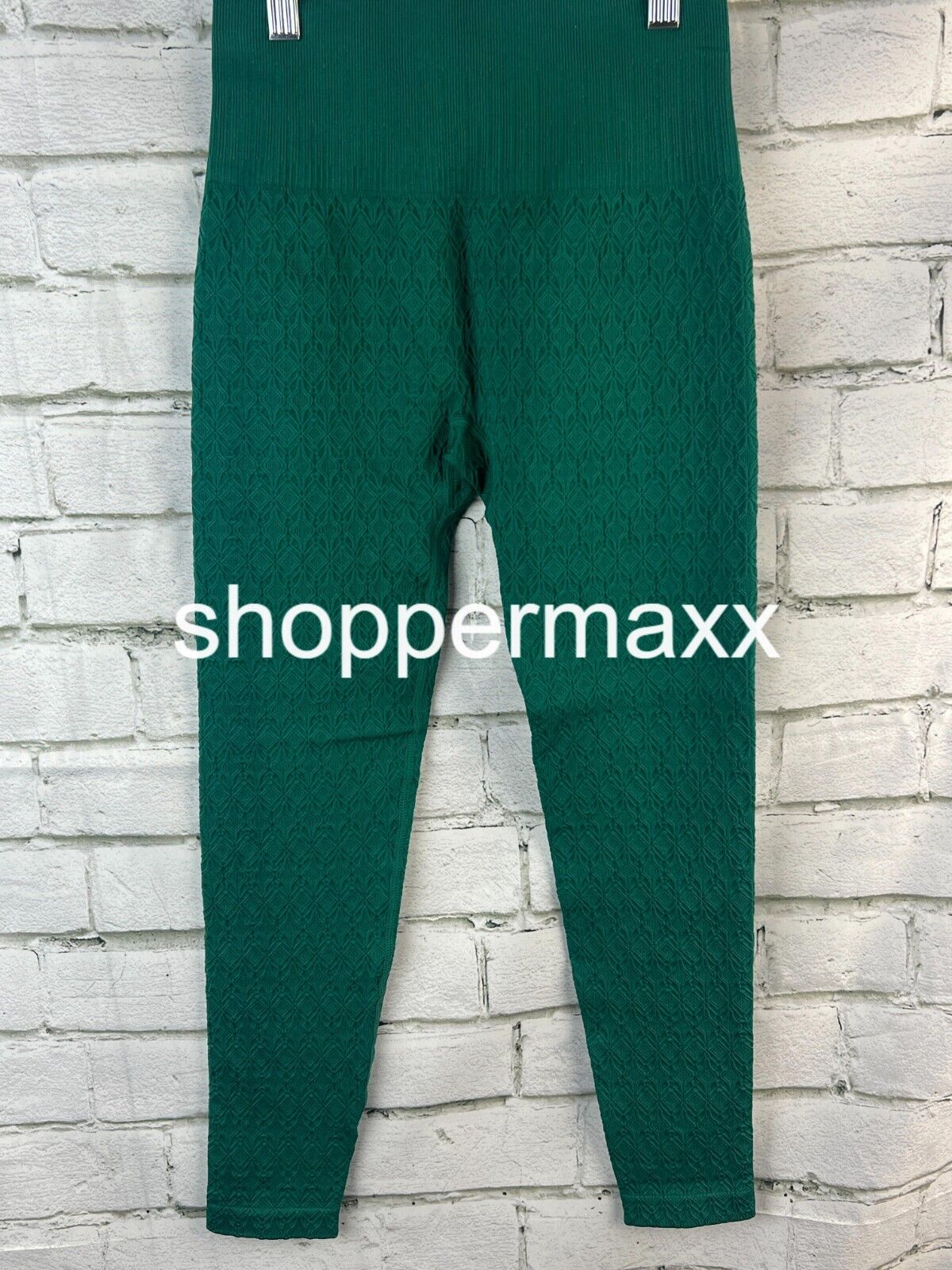 Women's High-Rise Textured Seamless 7/8 Leggings- JoyLab, Dark Green, Size Small