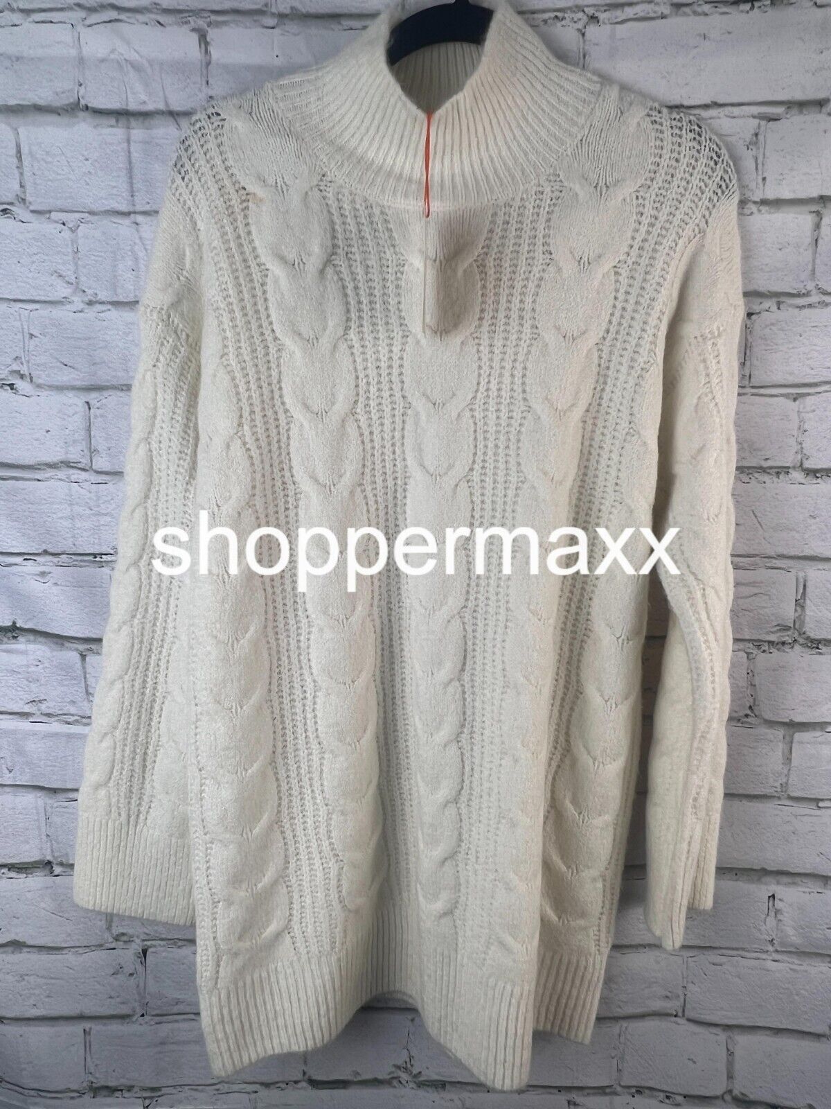 Women's Mock Turtleneck Pullover Sweater - Knox Rose, Cream, Size Small