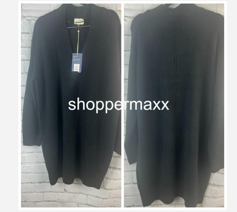 Women's Long Sleeve Tunic Mini Sweater Dress - Universal Thread BLACK M