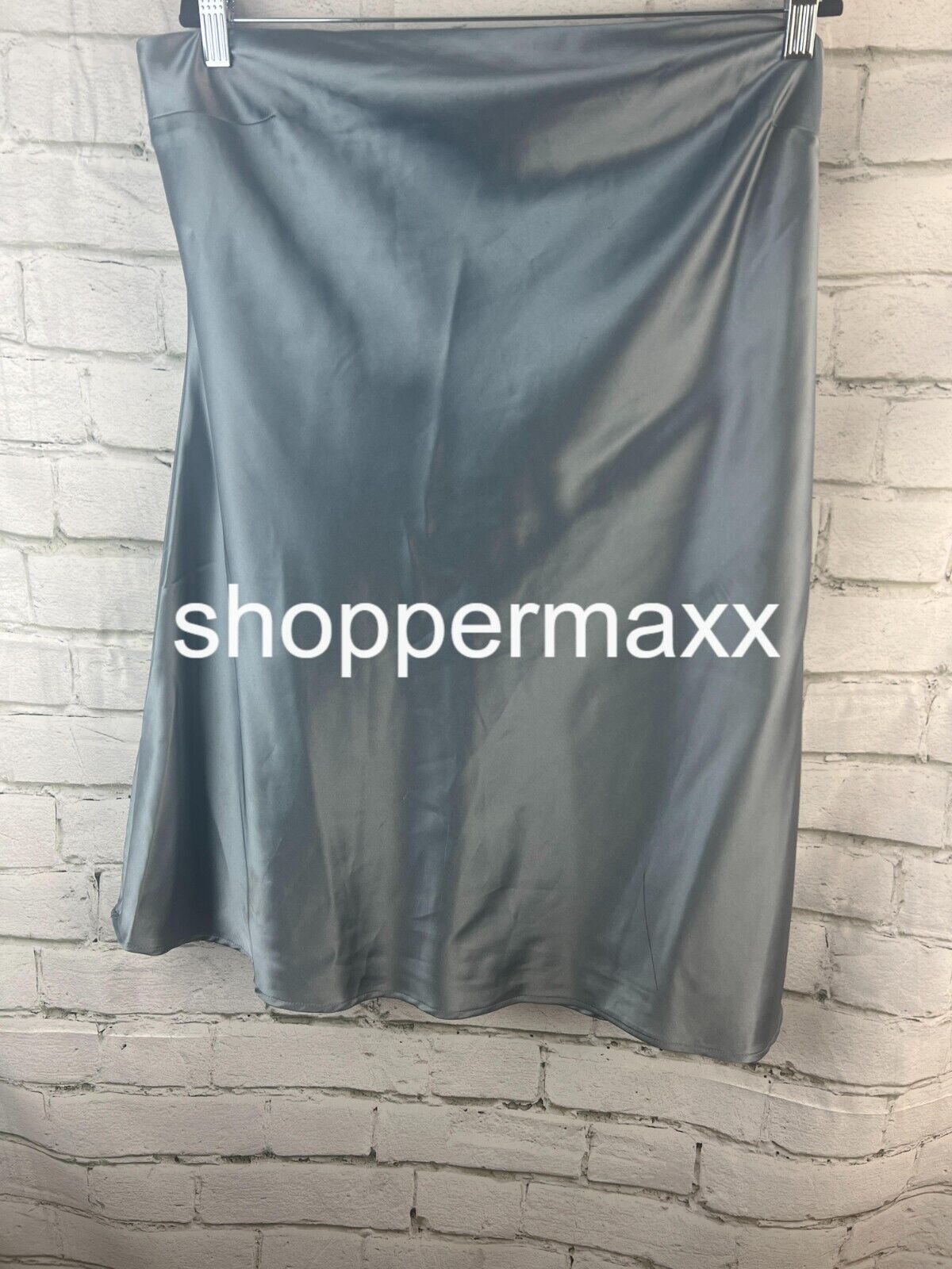 Women' Satin Tube Dress - Wild Fable, Strapless, Open Back , Slate Blue, Size XL