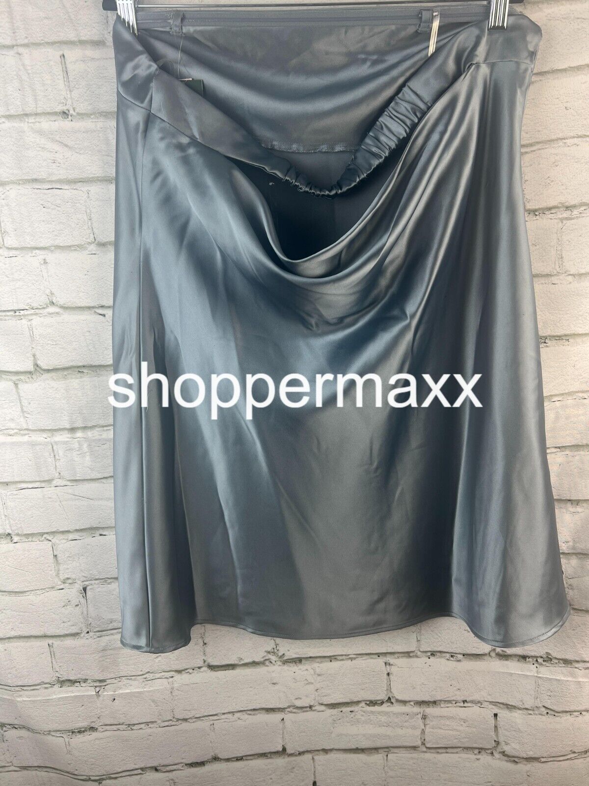 Women' Satin Tube Dress - Wild Fable, Strapless, Open Back , Slate Blue, Size XL