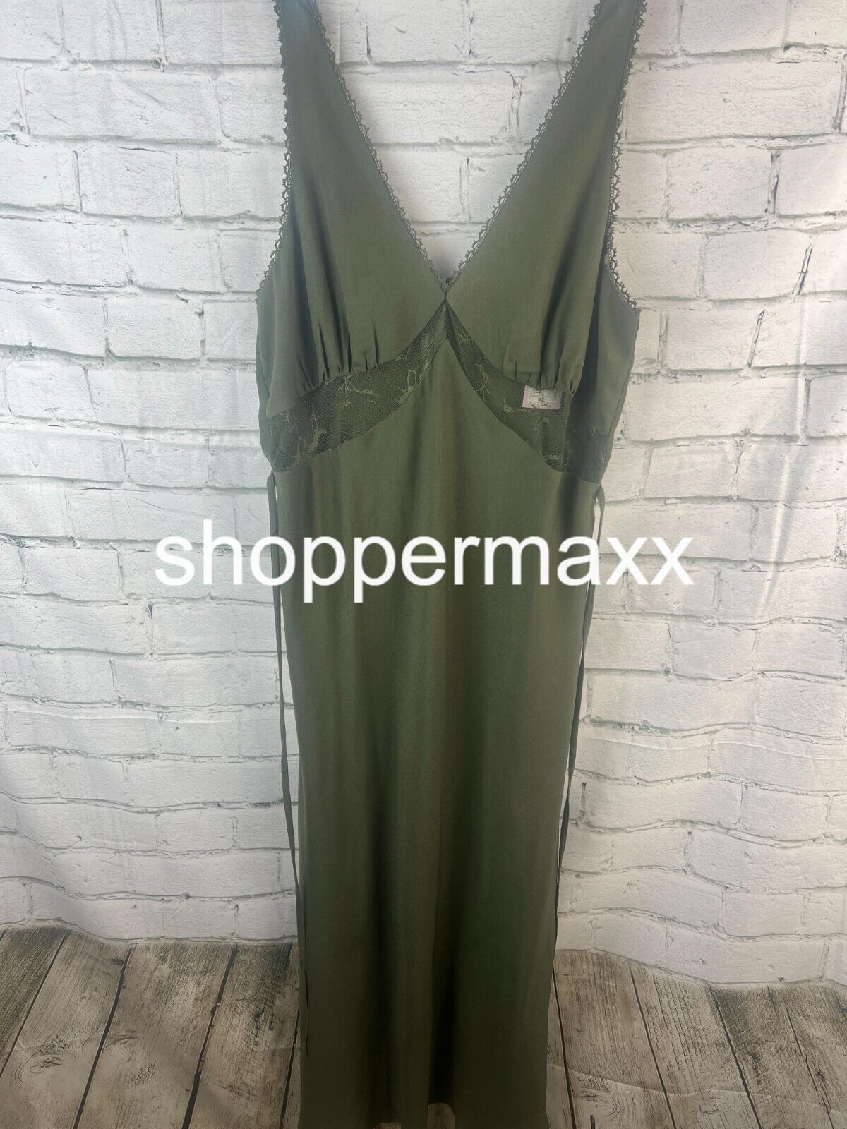 Women's Lace Detail, Slip, Midi Dress - Wild Fable, Olive Green, X-Large
