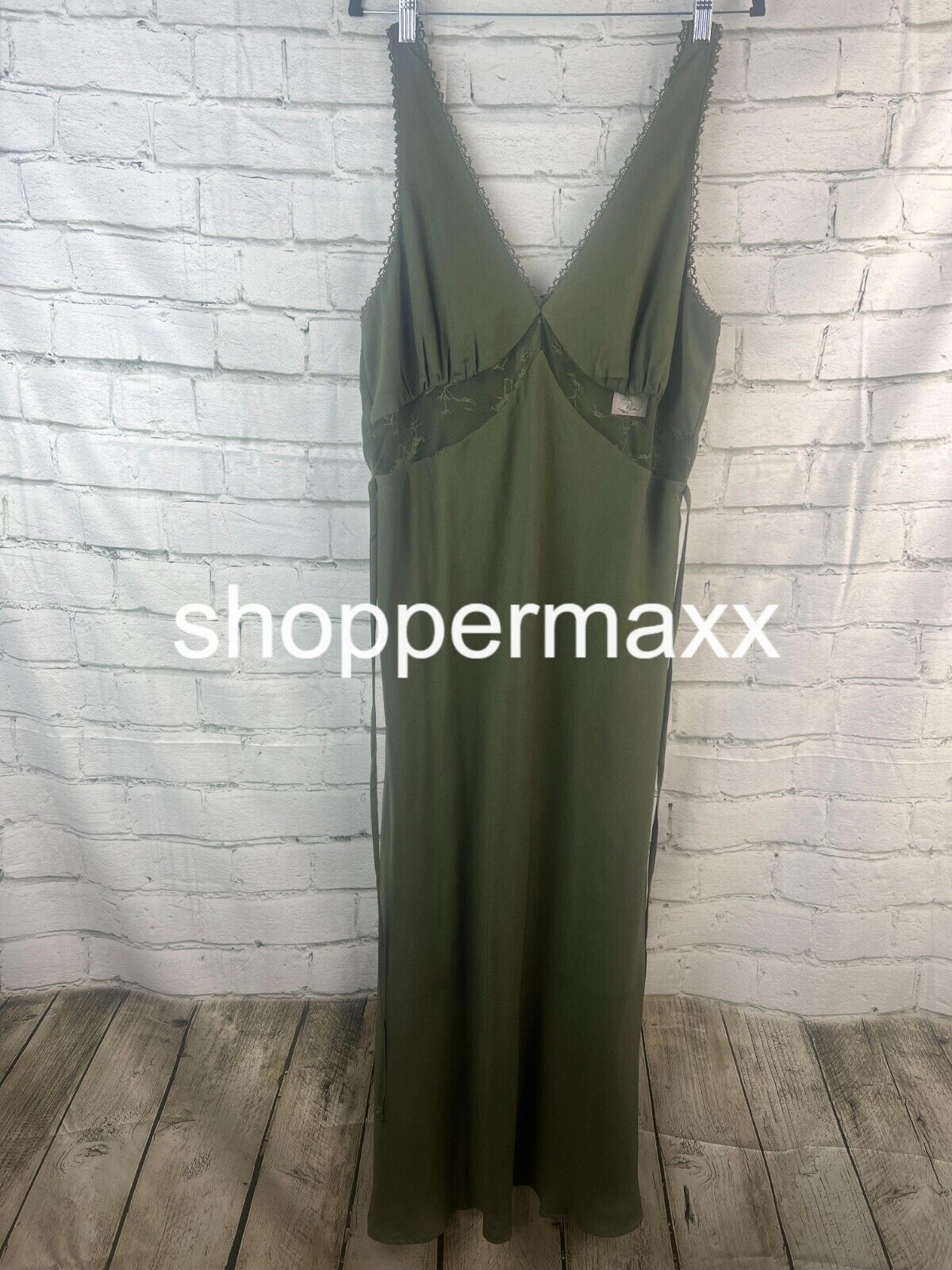 Women's Lace Detail, Slip, Midi Dress - Wild Fable, Olive Green, X-Large