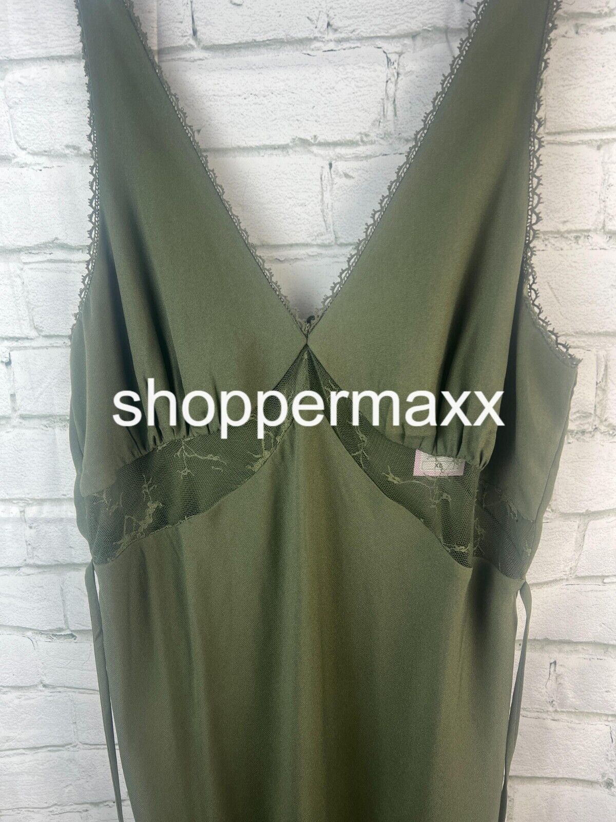 Women's Lace Detail, Slip, Midi Dress - Wild Fable, Olive Green, X-Large