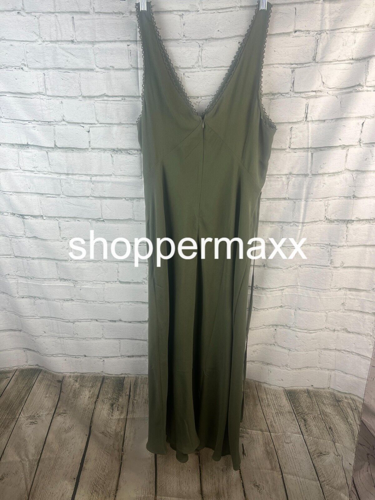 Women's Lace Detail, Slip, Midi Dress - Wild Fable, Olive Green, X-Large