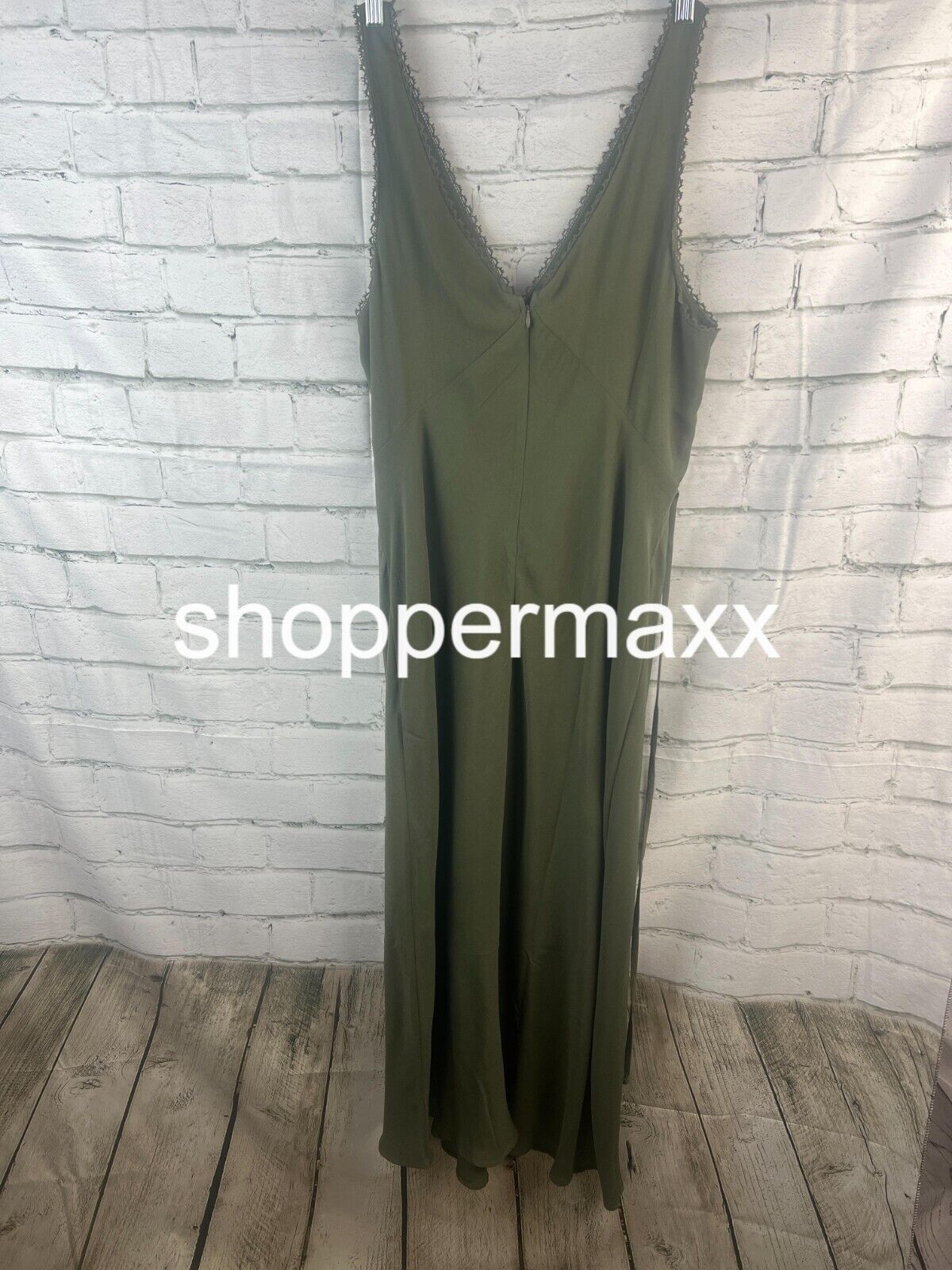 Women's Lace Detail, Slip, Midi Dress - Wild Fable, Olive Green, X-Large