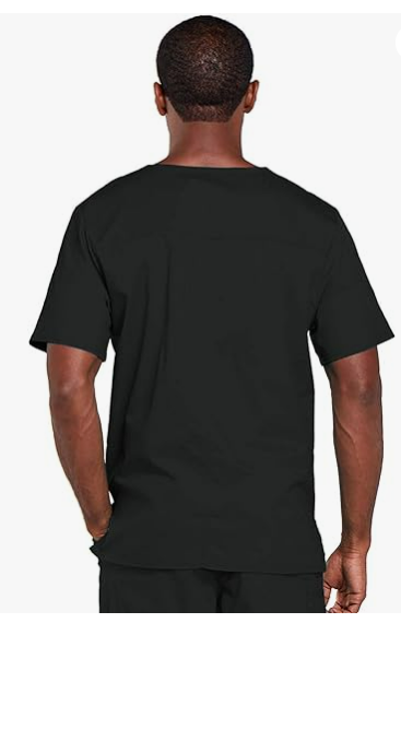Cherokee Premium Core Stretch Unisex V-Neck Scrubs Shirt Top, 4725 Black, Xl