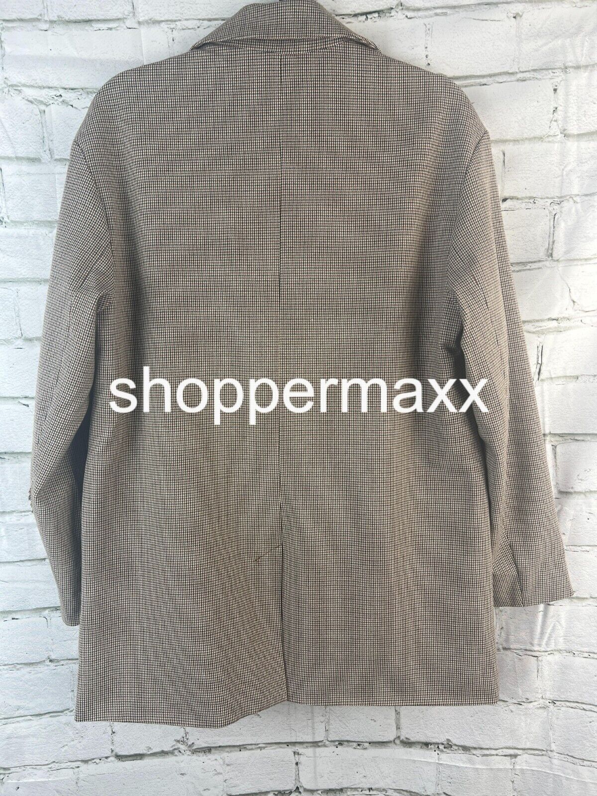 Women's Oversized Blazer, - A New Day, Loose Fit, Brown Plaid, Size X-Small