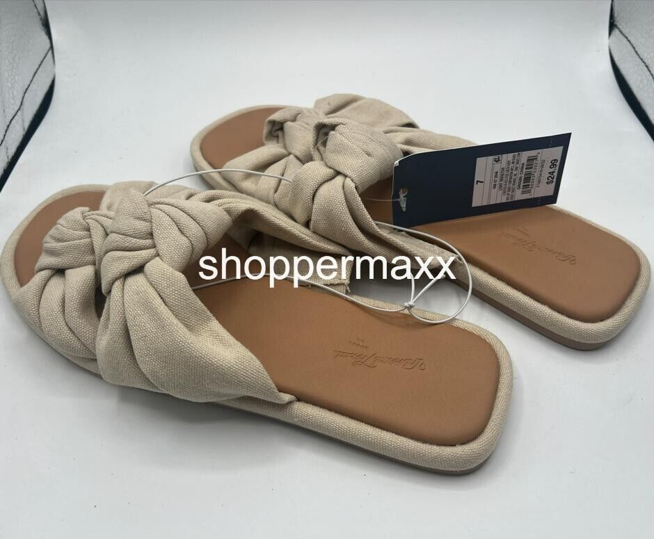 Women's Chi Slide Sandals - Universal Thread, Light Beige, Size 7