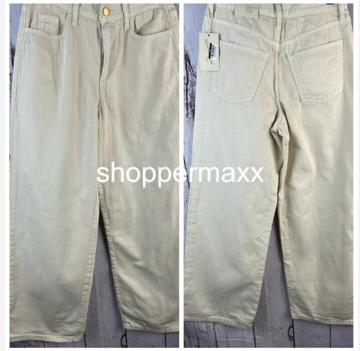 WOMEN'S HIGH-RISE WIDE LEG JEANS - UNIVERSAL THREAD, OF - WHITE, SIZE 4