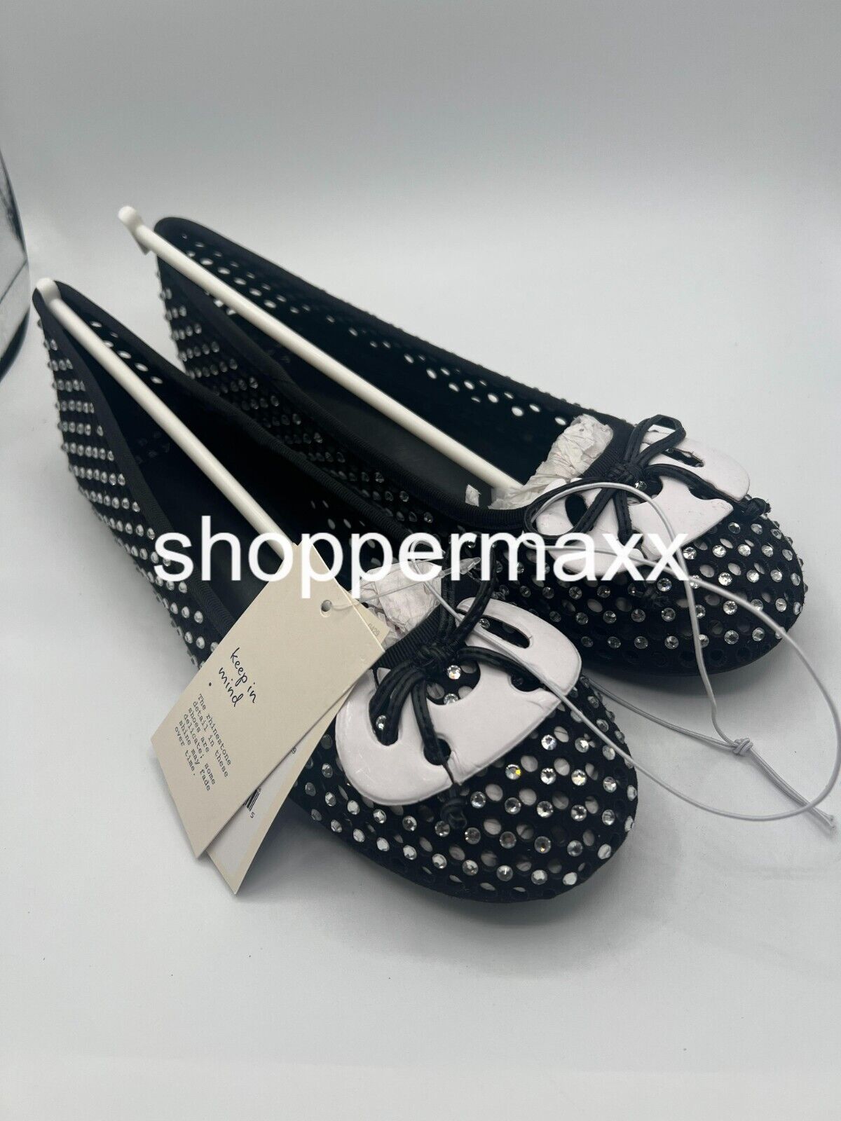 Women's Minnie Ballet Flats - A New Day, Black, Size 7.5